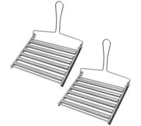 Flaroey Rejilla Grande para Perritos Calientes de Acero Inoxidable Tipo B, Rodillo para Salchichas, Herramienta para Exteriores