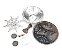 Flaroey Resonator Cones Soundhole Screens Tailpiece Spider Bridge Juego de sillín para Dobro Resonator Guitarra Piezas Accesorios Set