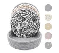 Flaroey Salvamanteles de 7 Pulgadas para Platos Calientes,Ollas y Sartenes Calientes,Posavasos Grande Grueso Resistente Al,Almohadillas Calientes Multifuncionales para Mesa B