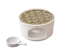 Flaroey Samovar - Estufa de té de cerámica para camping, portátil, para viajes, exteriores, catering, calentador de té