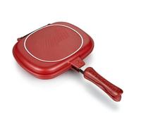 Flaroey Sartén Cuadrada de Doble Cara, Cocina Antiadherente para Hornear Panqueques, Bandejas para Tortillas, Sándwich para Acampar Interior/Exterior 32 cm