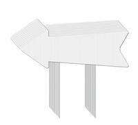 Flaroey Señales de Flechas Direccionales con Estacas, Paquete de 4 Señales de Jardín en Señales de Estacionamiento de Plástico con Flechas Poste Guía para Césped Al Aire Libre