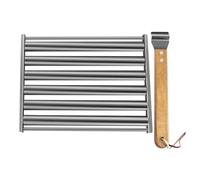 Flaroey Soporte para rodillos para salchichas con rodillos para Hot Dog, estante para rollos de salchichas de acero inoxidable para barbacoa, rodillo para Hot Dog para L