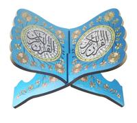 Flaroey Soportes de Libros de Madera Soporte de Libros de Madera con de Intersección, Atril Abierto para Exhibición de Lectura de Arte, Biblia, Libro de Cocina, Azul