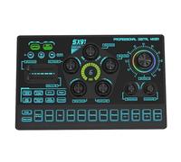 Flaroey SX91 Tarjeta de Sonido en Mezclador de Sonido USB Amplificador de Consola de Mezcla de Audio Profesional para Live Sing PC Portátil Celular