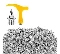 Flaroey Tacos de Acero Inoxidable para Zapatillas de Atletismo, Tacos de Repuesto para Tacos de Hielo PiráMide de Acero para Senderismo, Salto de