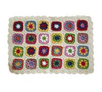 Flaroey Tapete de ganchillo hecho a mano con diseño de margaritas para abuela, mantel para decoración del hogar, accesorios de decoración del hogar