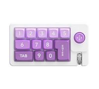 Flaroey Teclado Mecánico Digital Teclado RGB Intercambiable en Caliente Teclado Mecánico para Juegos con Cable Macro Joystick Personalizado Púrpura