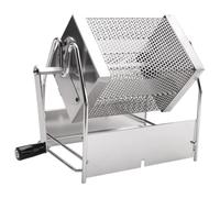 Flaroey Tostador manual de café de acero inoxidable tipo tambor tostador de granos de café tostador para granos, frijoles, cacahuetes y nueces