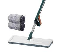 Flaroey Trapeador Mágico Plano para Manos, para Lavado, Montaje Fácil, para Limpieza del Hogar, 2 Almohadillas Reemplazables B