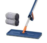 Flaroey Trapeador Mágico Plano para Manos, para Lavar y Montar, para Limpieza del Hogar, 2 Almohadillas Reemplazables A