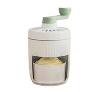 Flaroey Trituradora de hielo portátil giratoria manual, máquina de hielo afeitado con bandejas de hielo, trituradora de hielo de manivela, agitador de bebidas, A