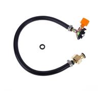 Flaroey Válvula adaptadora de recarga de gas, manguera trenzada, para exteriores, tipo tarjeta, tanque , conexión directa, dispositivo inflable, tubo, cilindro, convertidor, accesorios de