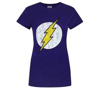 Flash - Camiseta con logo de estilo desgastado para mujer