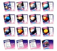 Flash Cards Educational Toys, Space-Themed Learning with Emotions and Vocabulary, 60 Cards Set Kids Boys Girls Age 3+, Fun Teaching Tool for Preschool, Homeschool, Travel
