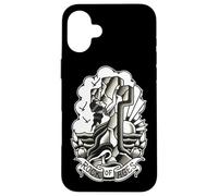 Flash de Tatuaje Tradicional de Rock of Ages Blackwork Carcasa para iPhone 16 Plus