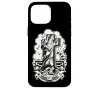 Flash de Tatuaje Tradicional de Rock of Ages Blackwork Carcasa para iPhone 16 Pro MAX