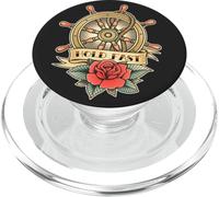 Flash de Tatuaje Tradicional Sailor Ship Hold Fast Helm Boat PopSockets PopGrip para MagSafe