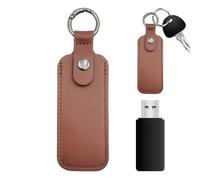 Flash Drive Holder, USB Memory Stick Leather Holder, Electronic Accessories Organizer, Compact Easy to Carry Function, Accessory for Home, Office, Work Bag, Travel and Backup Organization