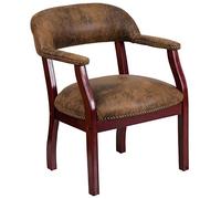 Flash Furniture Diamond Bomber Jacket - Silla de conferencias de Lujo marrón con Adornos de uñas