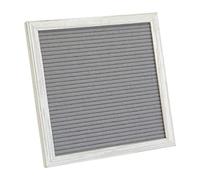 Flash Furniture Gracie - Tablero de fieltro con marco de madera, 389 letras de polipropileno incluyendo números, símbolos e iconos, funda de transporte de lona, 10 x 10 pulgadas, color blanco lavado