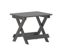 Flash Furniture Halifax Mesa auxiliar plegable para exteriores, portátil para todo tipo de clima, HDPE Adirondack, juego de 1, gris