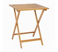 Flash Furniture Martindale - Mesa plegable de madera de acacia maciza con acabado natural y marco en forma de X, 24 cuadrados, portátil, para porche, terraza solárium