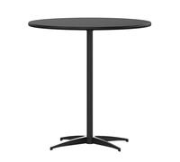 Flash Furniture Mesa de cóctel Redonda de Madera con columnas de 30 y 42 Pulgadas, 30 Pulgadas, Color Negro