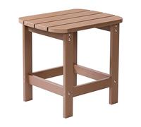 Flash Furniture Mesa de plástico Adirondack, 15" Dx18.75 Wx18.25 H, cedro natural