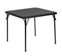 Flash Furniture Mesa Plegable para niños, Vinilo, Negro, 24 Pulgadas de Ancho x 24 Pulgadas de Profundidad x 20.2 Pulgadas de Alto