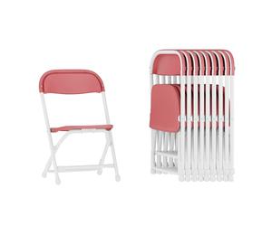 Flash Furniture Paquete de 10 sillas Plegables de plástico para niños, Color borgoña, Juego de 10