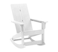 Flash Furniture Silla mecedora Adirondack, 1 paquete, blanco