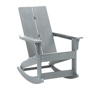 Flash Furniture Silla mecedora Adirondack, 1 paquete, gris