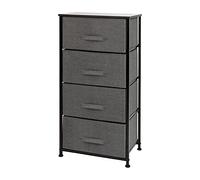 Flash Furniture Unidades de Almacenamiento, Madera, Negro/Gris, 4 cajones