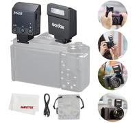 Flash Godox para cámara iM22, Mini Flash Speedlite, 440 Flash de Potencia Completa, Zapatilla de Contacto único, batería de Litio integrada Compatible con cámara Fuji/Sony/Nikon/Canon/Olympus (iM22)