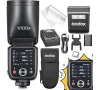 Flash Godox V100O para Olympus Panasonic, V100 O 100w TTL Flash Camera, Compatible con E-M1 Mark III, E-M5 III, E-M10 III, E-M10 IV, GH5 II, GH6, G9, G95, G90