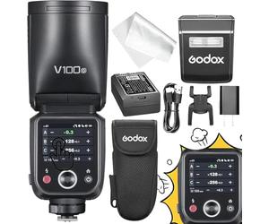 Flash Godox V100O para Olympus Panasonic, V100 O 100w TTL Flash Camera, Compatible con E-M1 Mark III, E-M5 III, E-M10 III, E-M10 IV, GH5 II, GH6, G9, G95, G90
