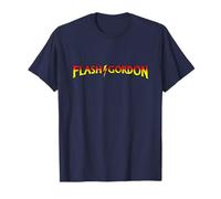 Flash Gordon Classic Rojo & Amarillo Texto Logo Comic Camiseta