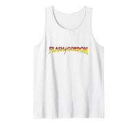 Flash Gordon Classic Rojo & Amarillo Texto Logo Comic Camiseta sin Mangas