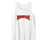 Flash Gordon Classic Texto Rojo Logo Cómic Camiseta sin Mangas