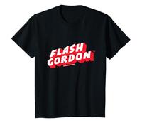 Flash Gordon Flash Effect Retro Comic Texto Logo Niños Camiseta