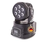Flash LED Moving Head Mini Limpiacristales 7 x 10 Watt RGBW 4-en-1