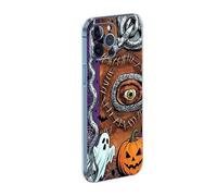 Flash mink Funda de teléfono compatible con iPhone 13 Pro Max Collage Hechizo Hocus Book Horror Murciélago Calabaza Magic Side Rayas Suave Pocus a prueba de golpes