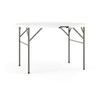 Flash Muebles 48 'Redondo Granito Mesa Plegable de plástico Blanco Plegable