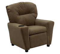 Flash Muebles contemporáneo Aguacate Microfibra niños reclinable con portavasos
