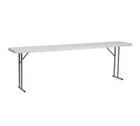 Flash Muebles RB-1896-GG 45,72 cm por 96-Inch, Longitud de Granito Mesa de formación Plegable de plástico, Gris/Blanco
