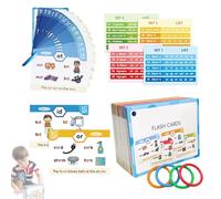 Flash Phonics - Reconocimiento de Palabras, Conjunto de aprendizaje de Práctica | Children Kids Study Supplies for Preschool Classroom, Home School Education Ayudar a