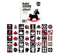 Flashcard para niños de alto contraste - Papel sensorial para niños de papel, tarjetas de estímulo visual 14 cm | Tarjetas de estimulación visual en olor claro de impresión clara para memoria