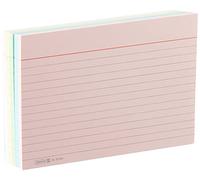 Flashcards fuente, flashcard, 180 g/m², A6 paisaje, alineados, clasificado en 5 colores