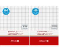 Flashcards fuente, flashcard, 180 g/m², cruzadas A6, a cuadros, envuelto, blanco (Paquete de 2)